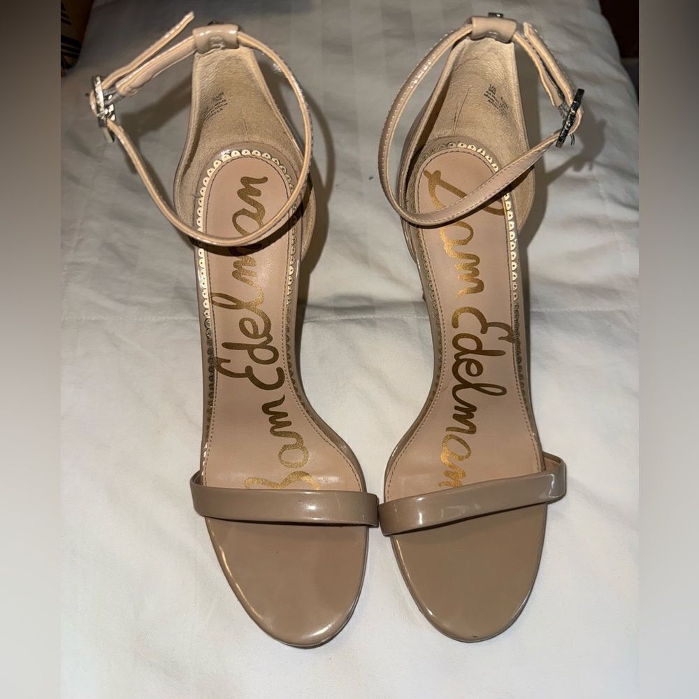 Sam Edelman Ariella Tan Heels with Ankle Strap Size 9